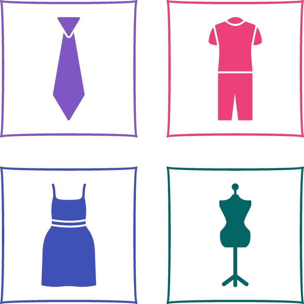 Tie and Pyjamas Icon vector