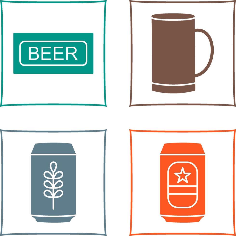 Beer Sign and Beer Mug Icon vector