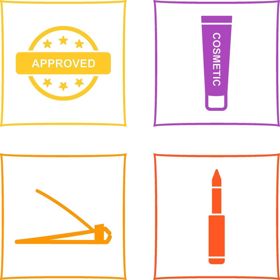 Approved and Creem Icon vector