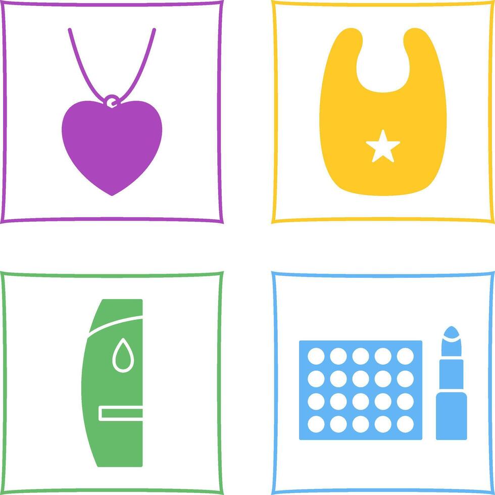 Locket and Bib Icon vector