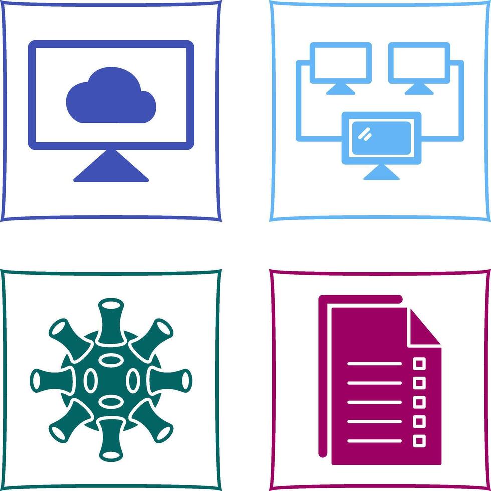 Cloud Systems and Connected Icon vector