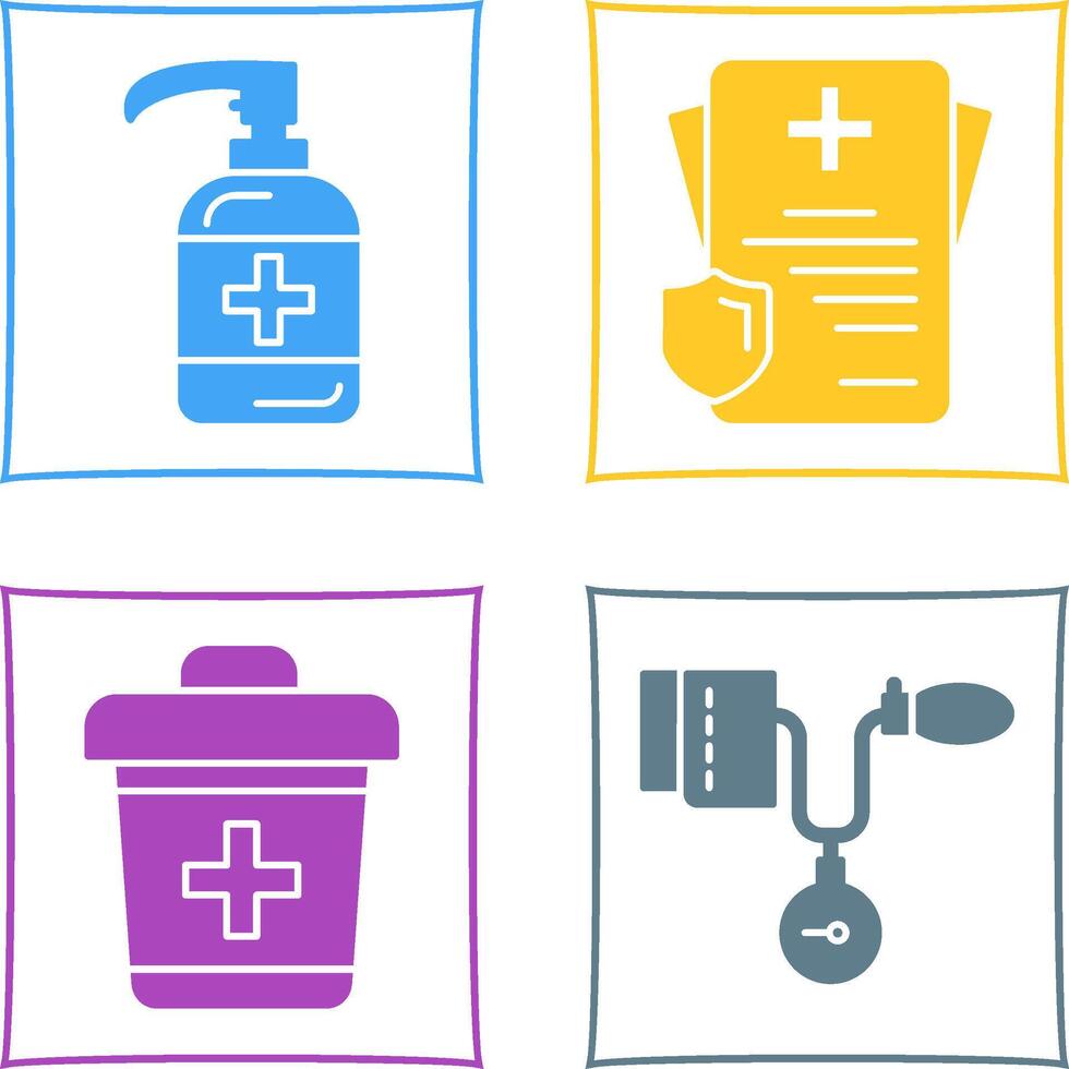 Sanitizer and Receipt Icon vector