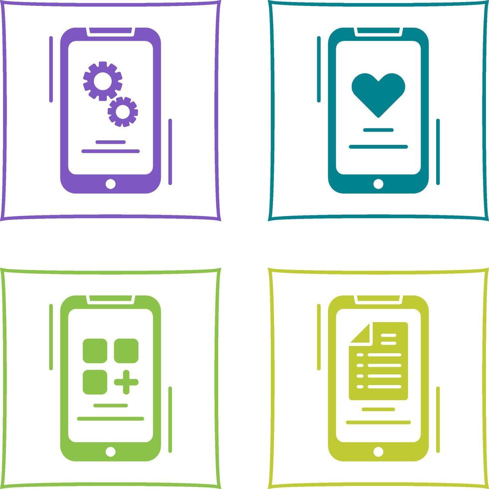 Setting and Favourite Icon vector