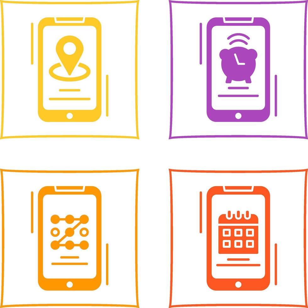 Map and Alarm Icon vector