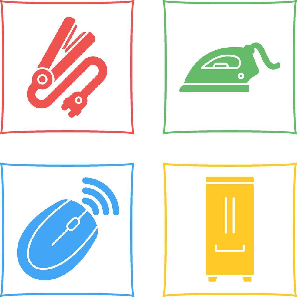Hair iron and Laundry Icon vector