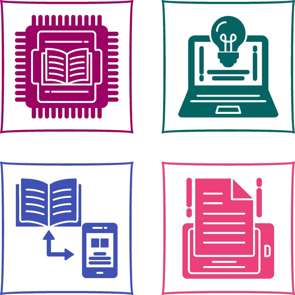 Cpu and Lamp Icon vector