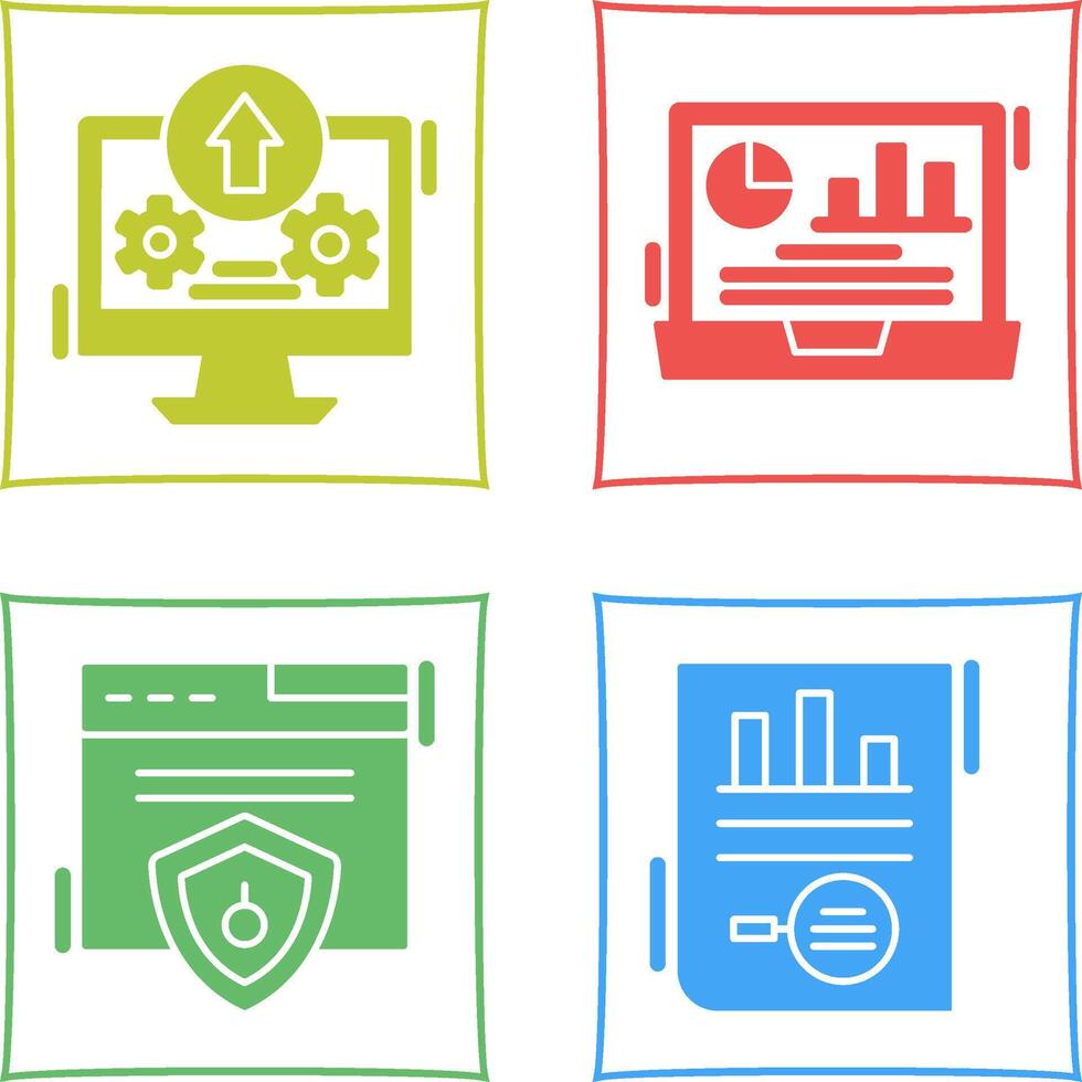 Upload and Dashboard Icon vector