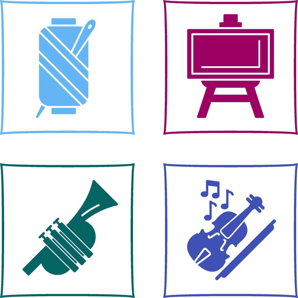 Needle and Easel Icon vector