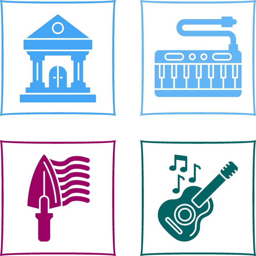 Keyboard and Museum Icon vector