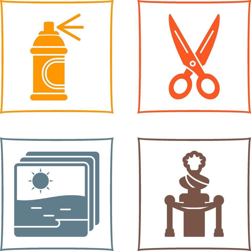 Spray and Scissors Icon vector