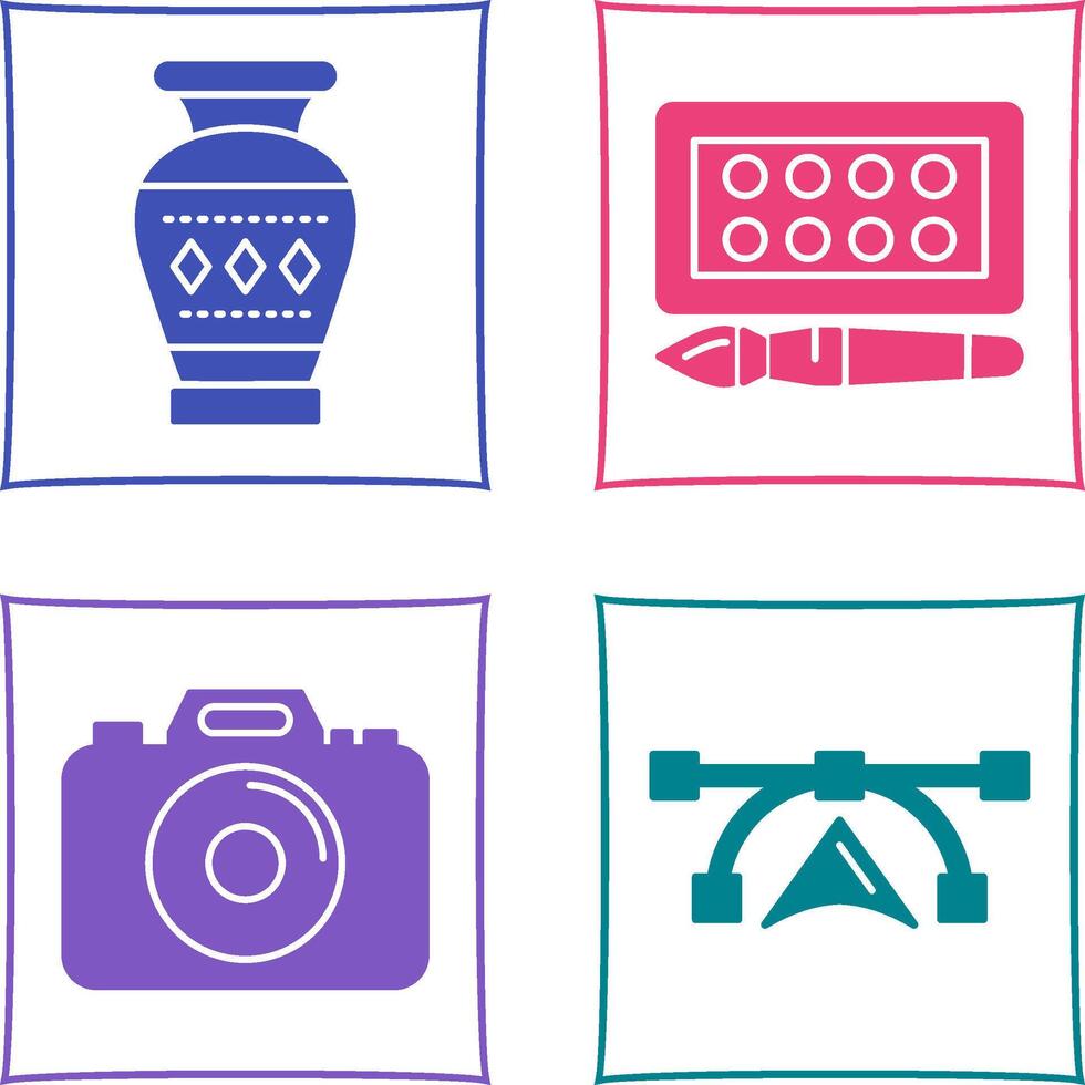 Vase and Water Colors Icon vector