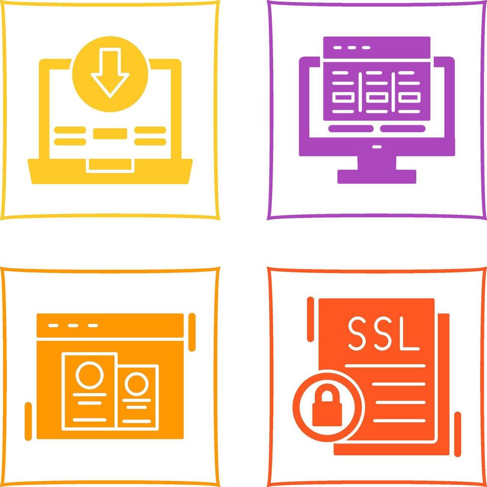 Downlaod and Layout Icon vector