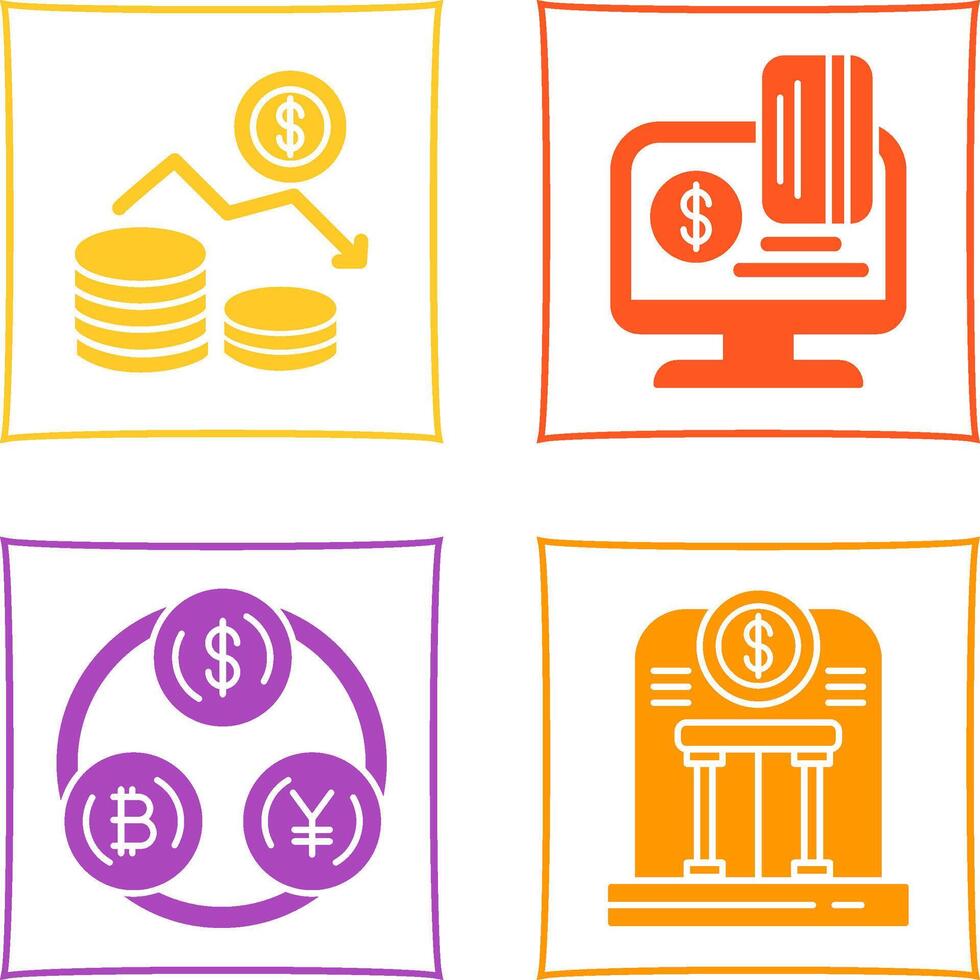 Money Loss and Online Payment Icon vector
