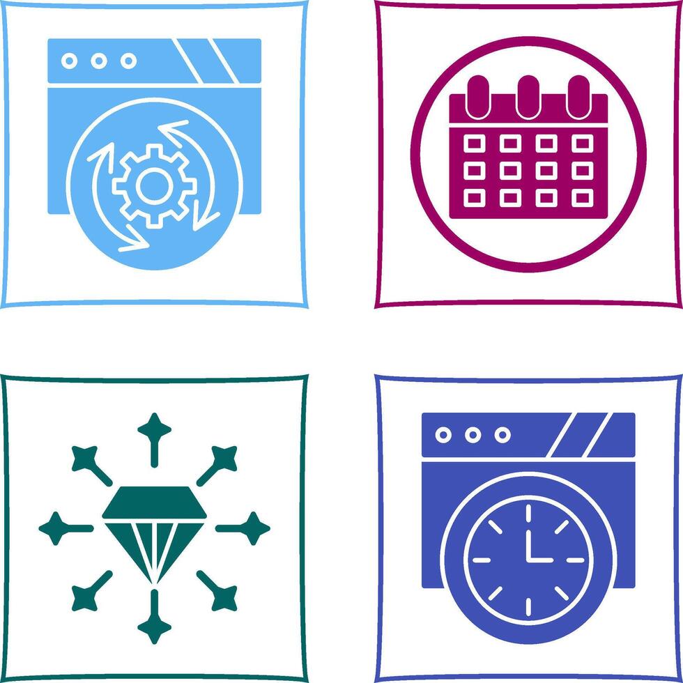 Update and Calendar Icon vector