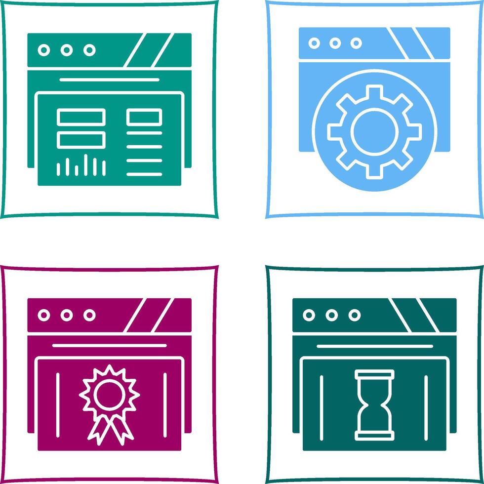 Dashboard and Browser Icon vector