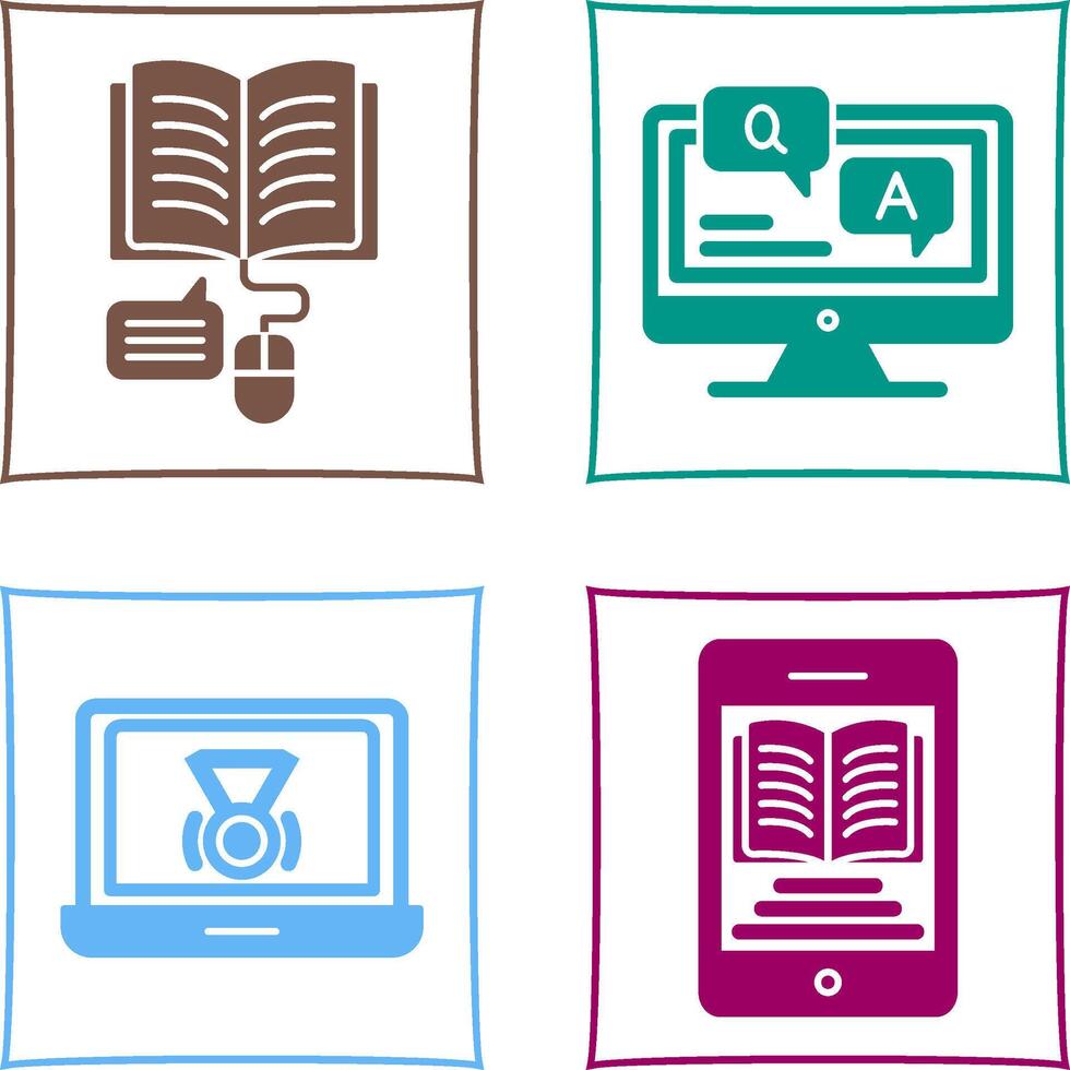 Online Learning and Faq Icon vector