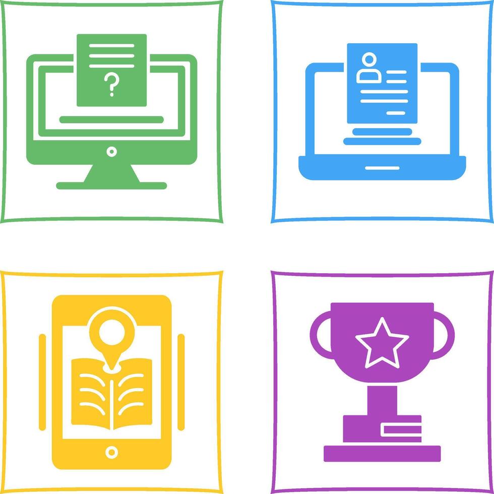 Quiz and Registration Icon vector