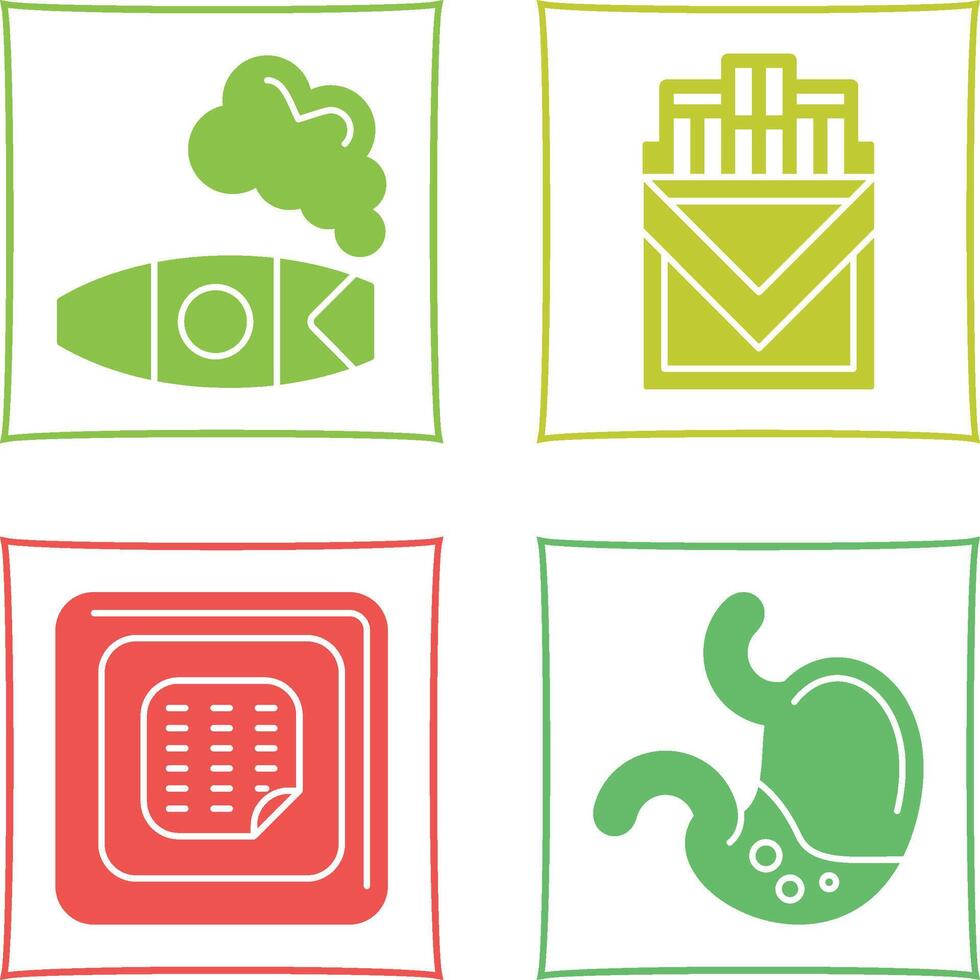 Cigar and Cigarette Pack Icon vector