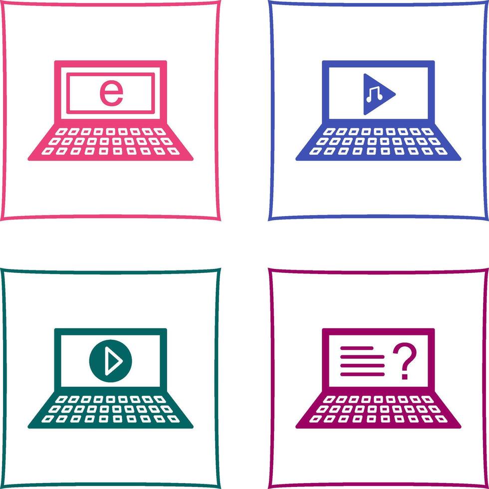 Internet and Play Music Icon vector