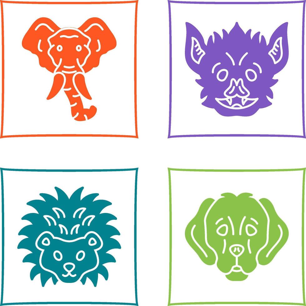 Eleplant and Bat Icon vector