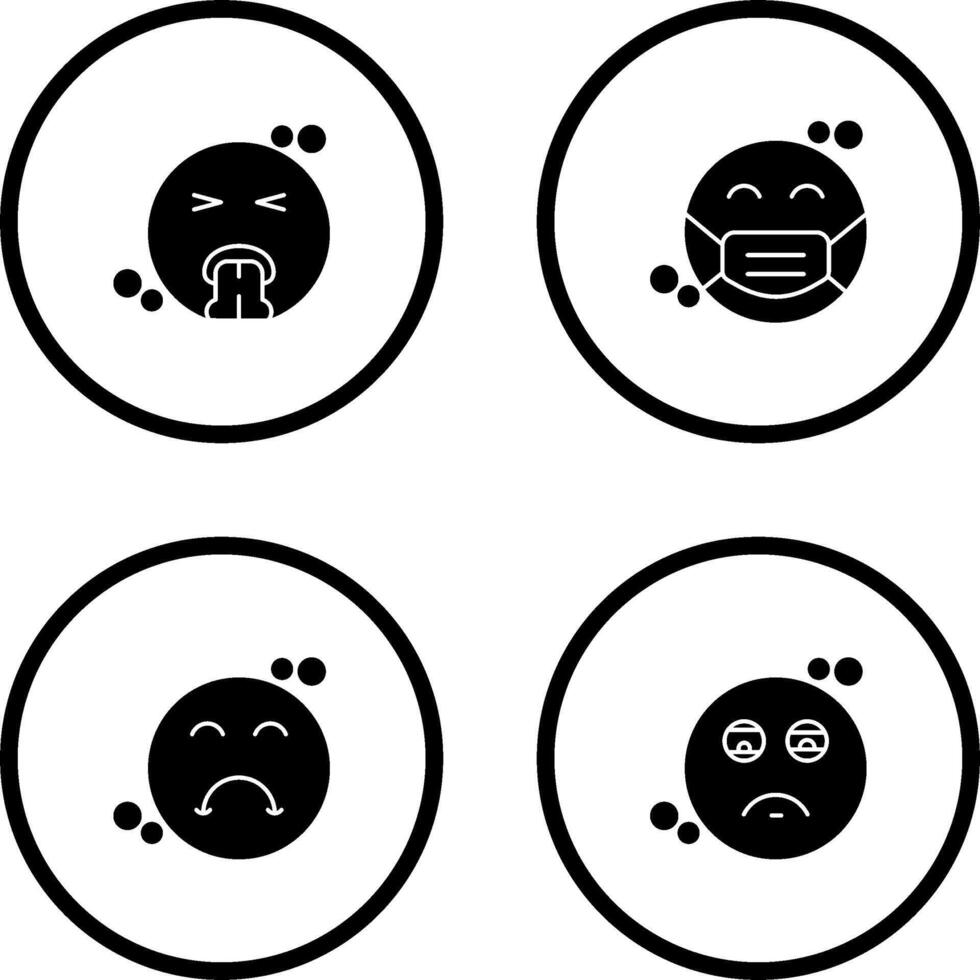 Vomit and Mask Icon vector