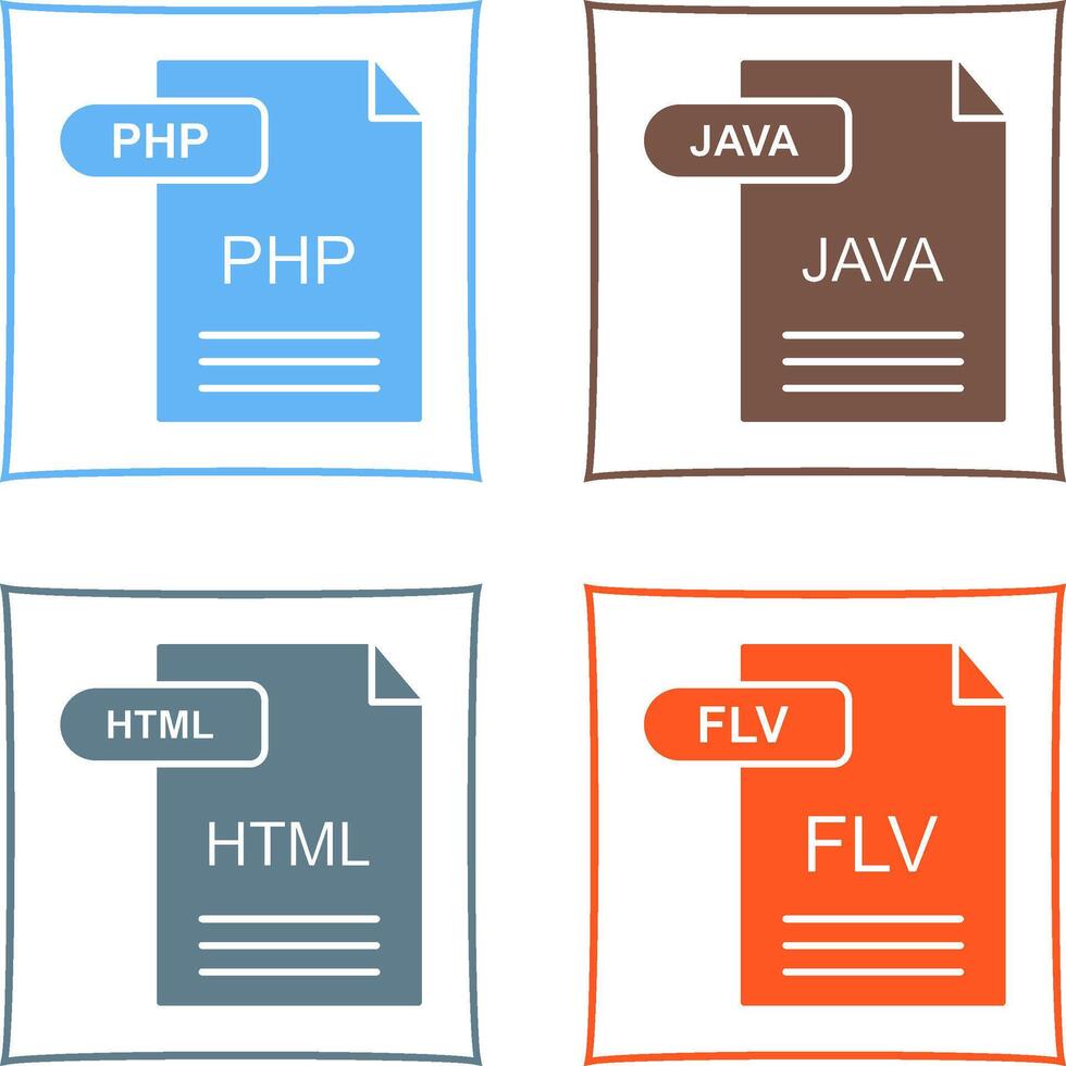 PHP and Java Icon vector