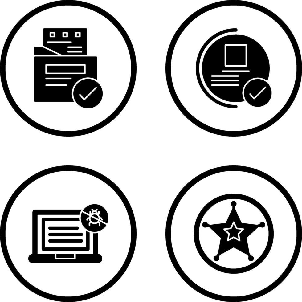 File Protection and Guarantee Icon vector