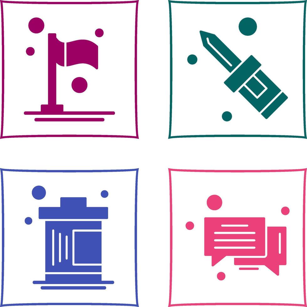 Flag and Screw Driver Icon vector