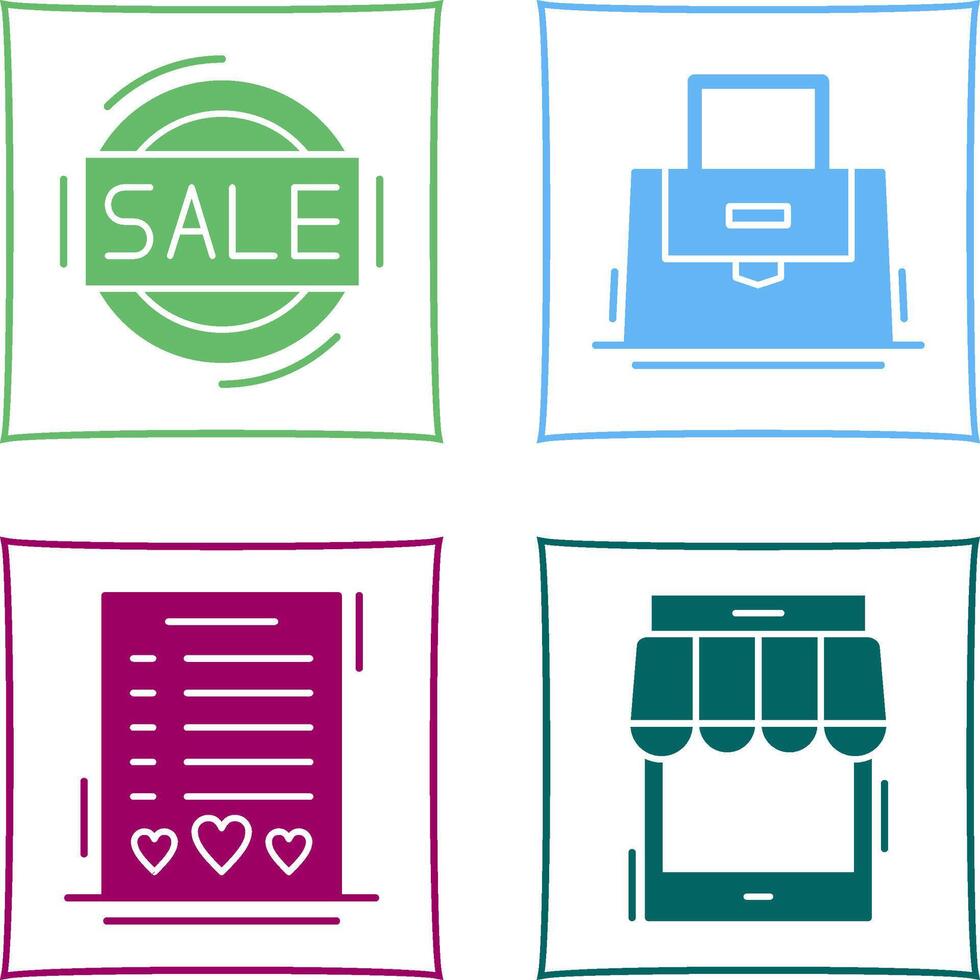 Sale and Purse Icon vector