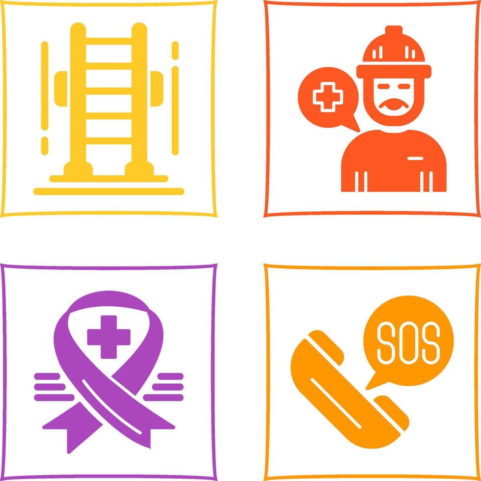 Ladder and Support Icon vector