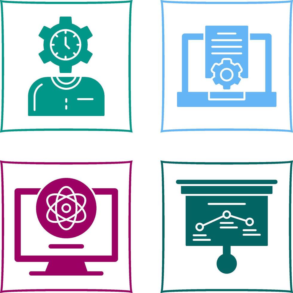 Time and Research Icon vector