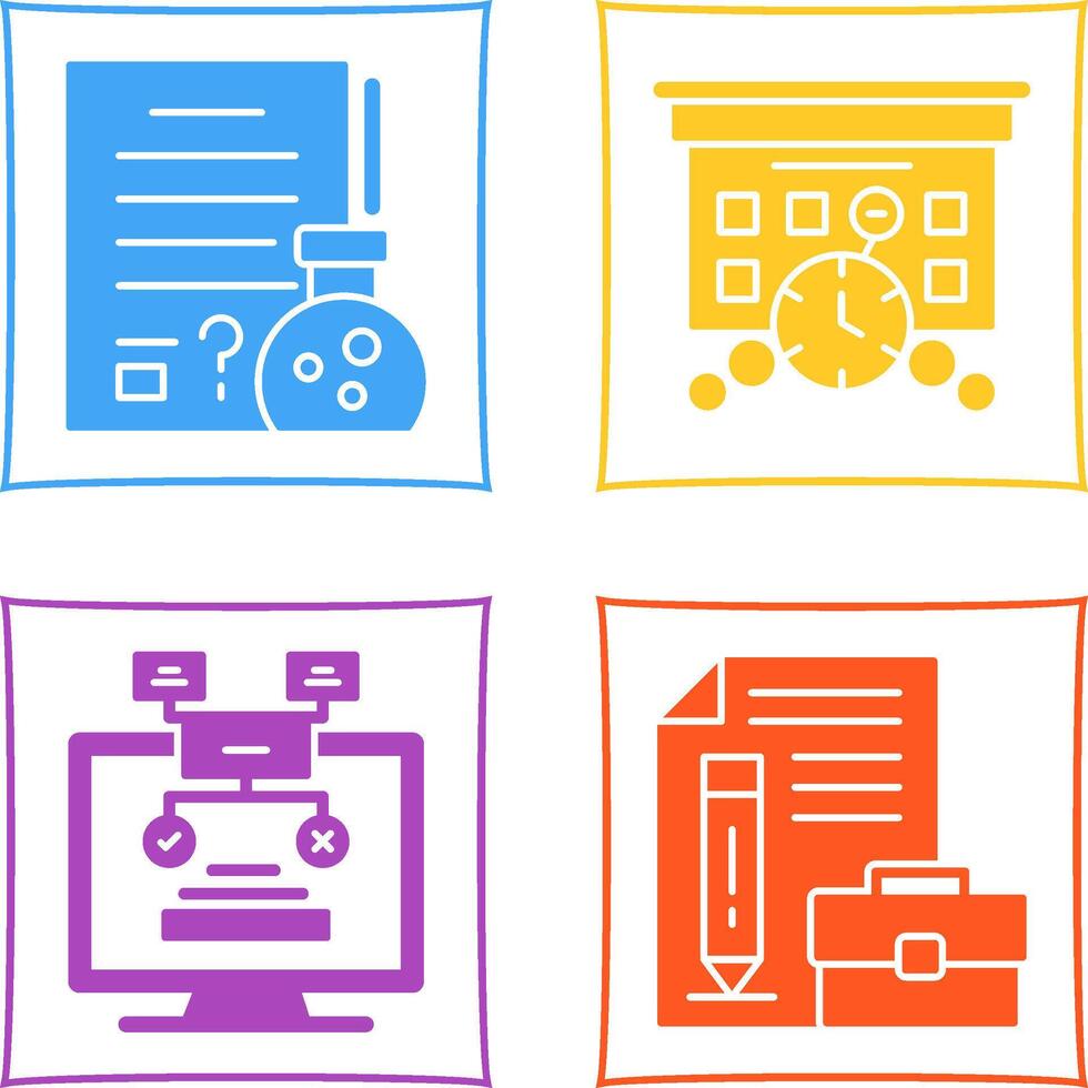 Hypothsis and Deadline Icon vector