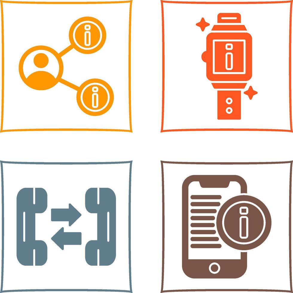 share and smartwatch Icon vector