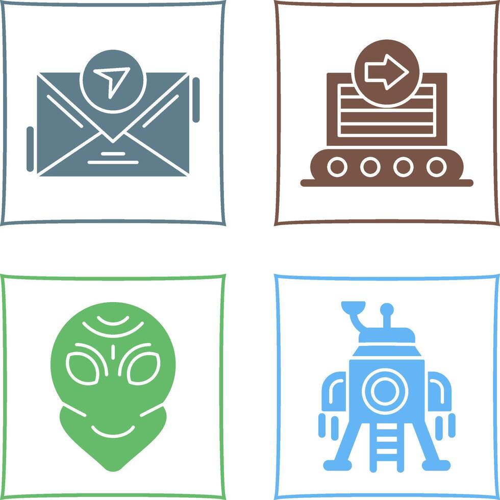 message and container Icon vector