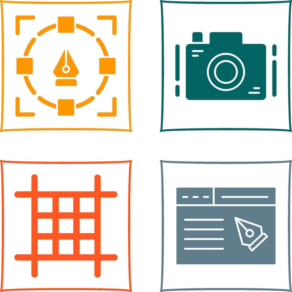 Camera and Icon vector