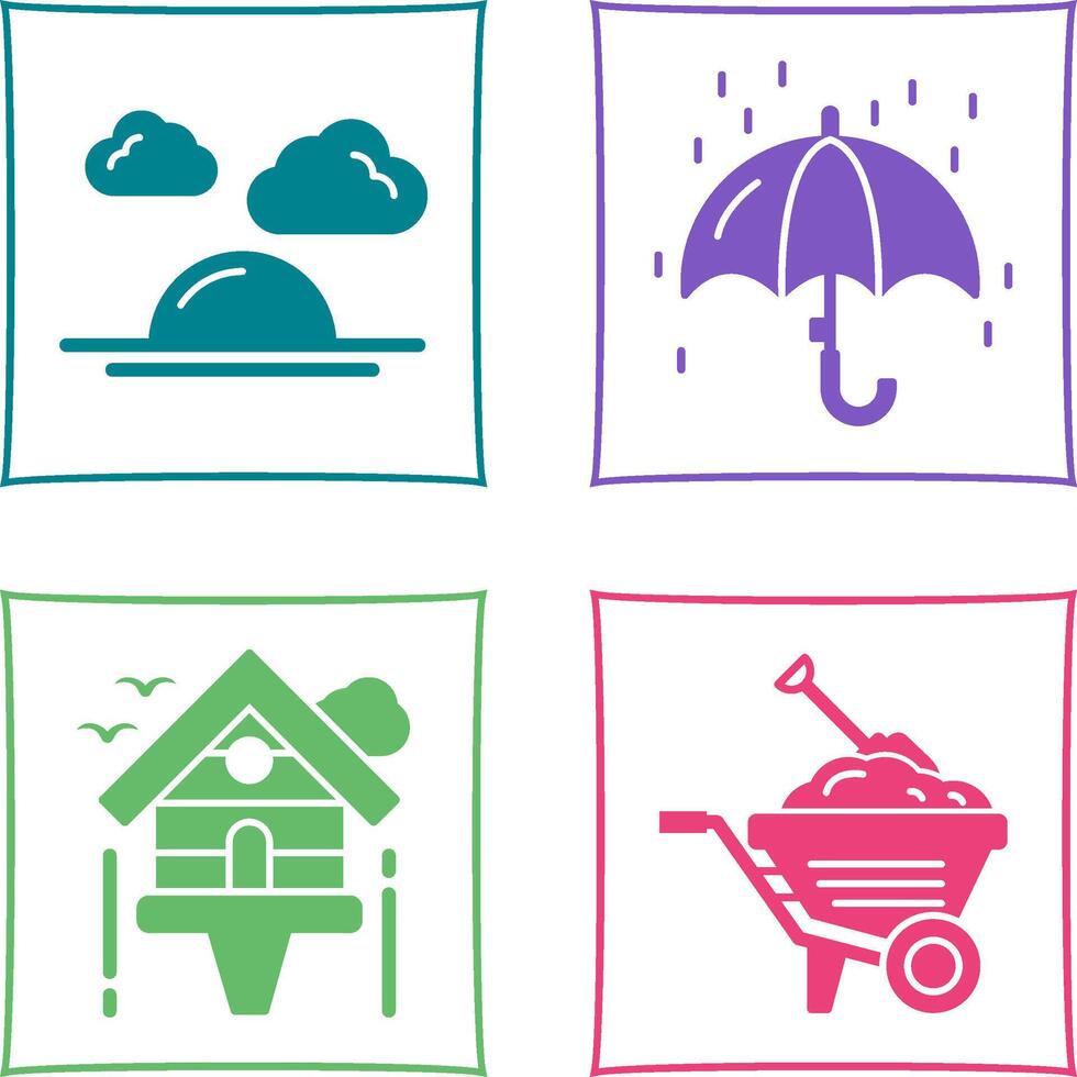 Sunshine and Raining Icon vector