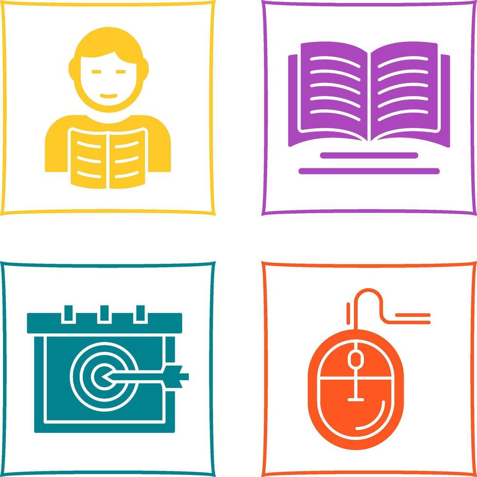 Student and Book Icon vector