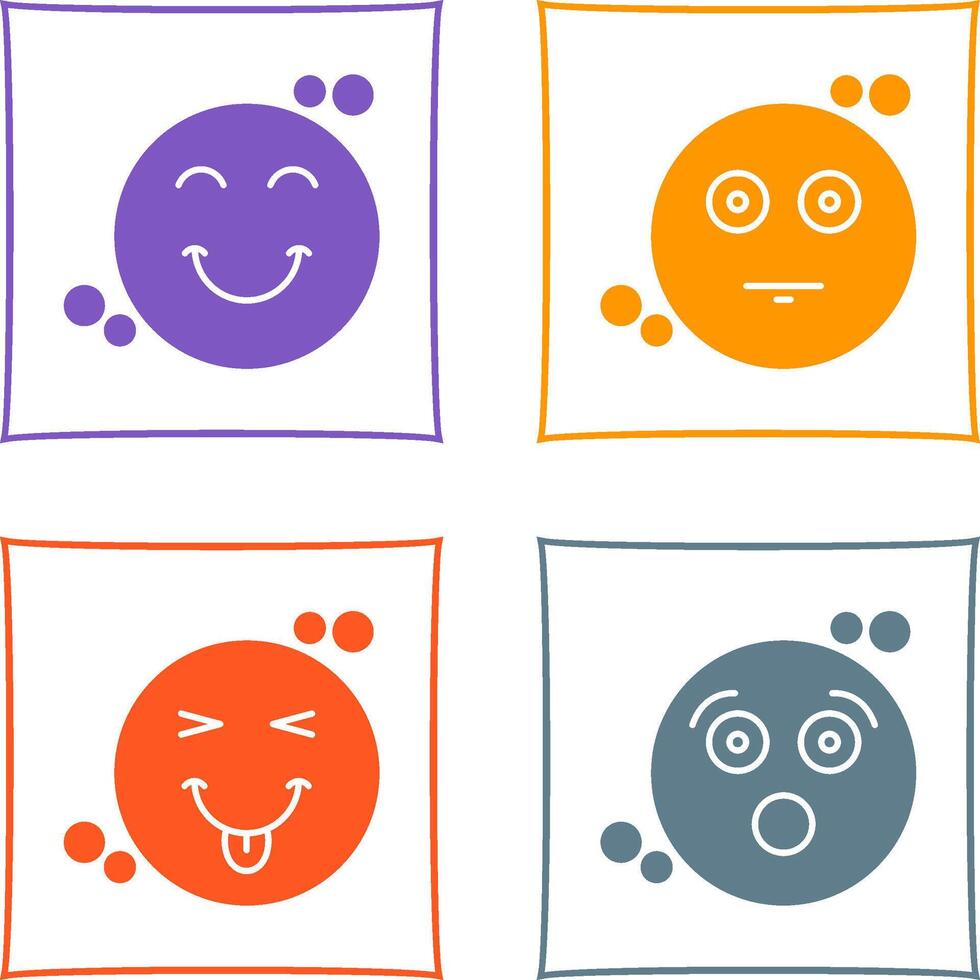 Smile and Neutral Icon vector