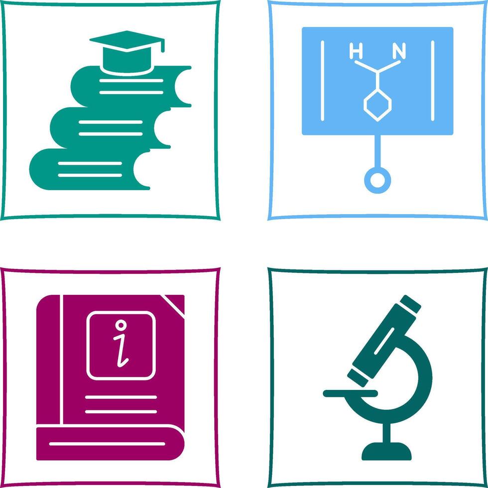 Books and Formula Icon vector