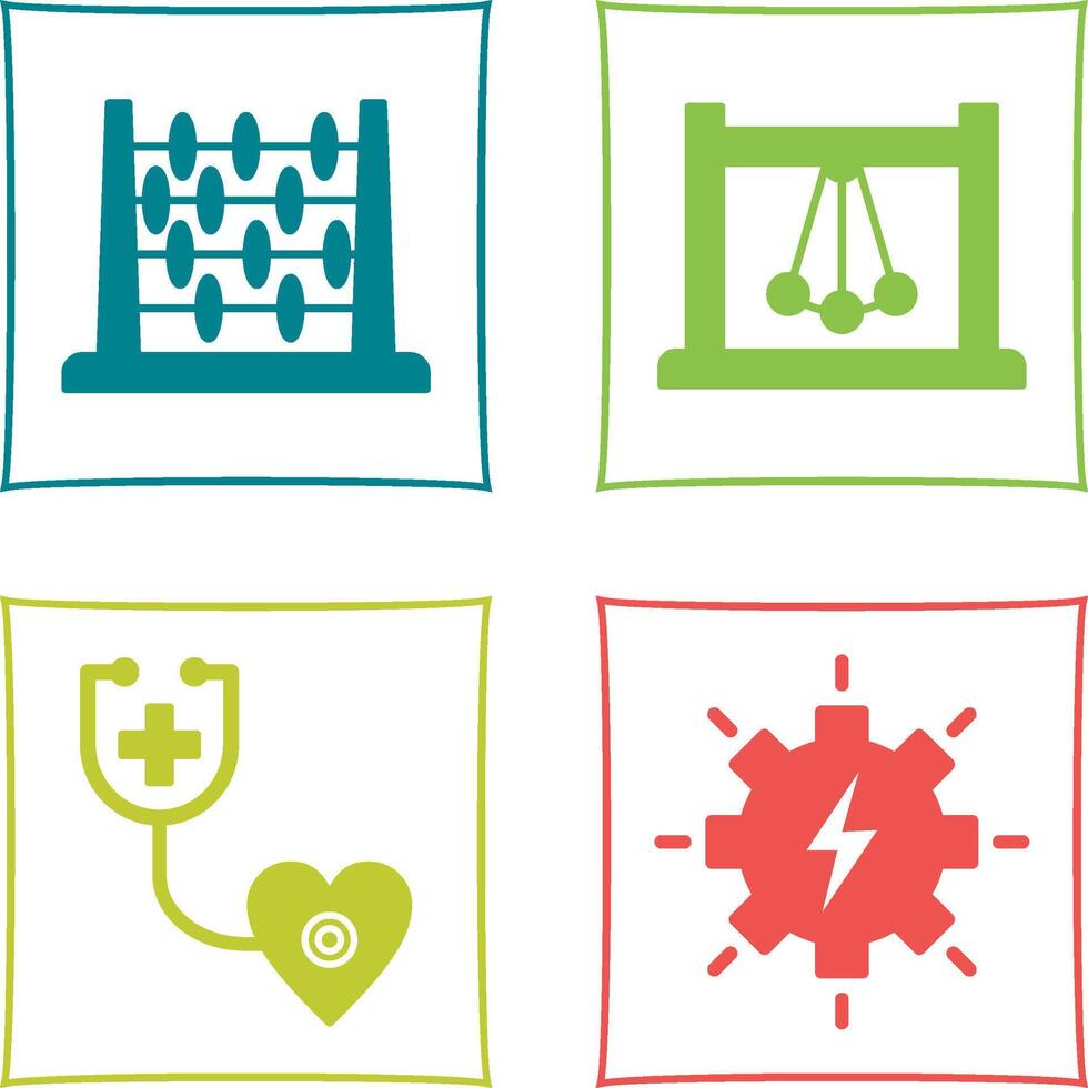 Abacus and Pendulum Icon vector