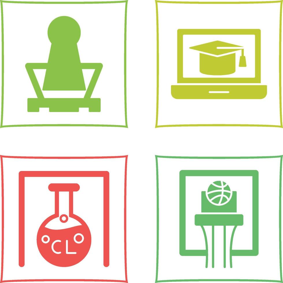 Binder and Graduation Icon vector