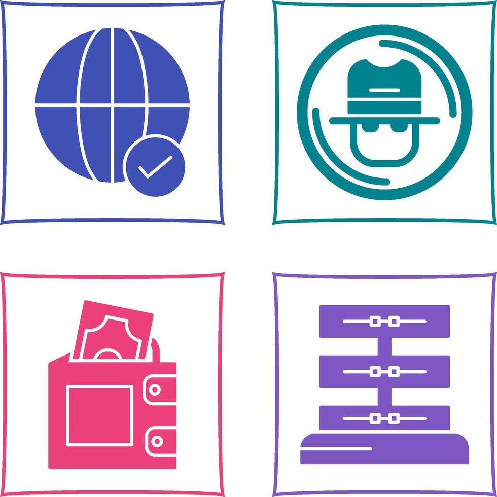 Internet and Spy Icon vector