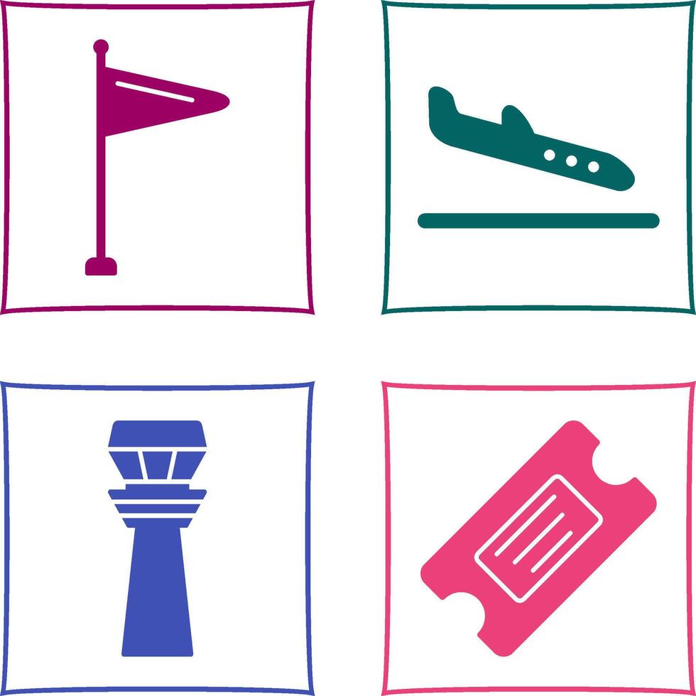 Wind Sign and Arrival Icon vector