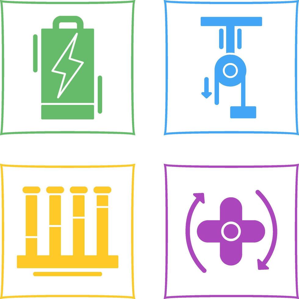 Battery and Pully Icon vector