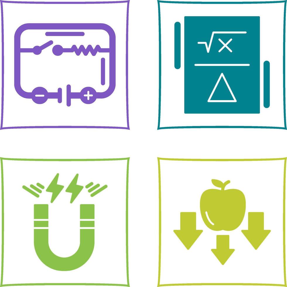 Electrical Circuit and Formula Icon vector