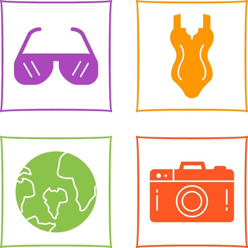 Sun Glasses and Swim Icon vector