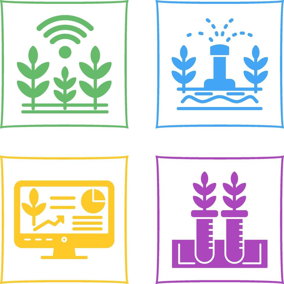 Wheat and Sprinkler Icon vector