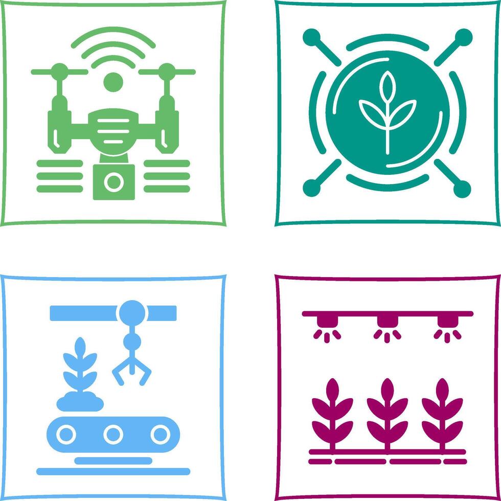 Analytics and Drone Icon vector