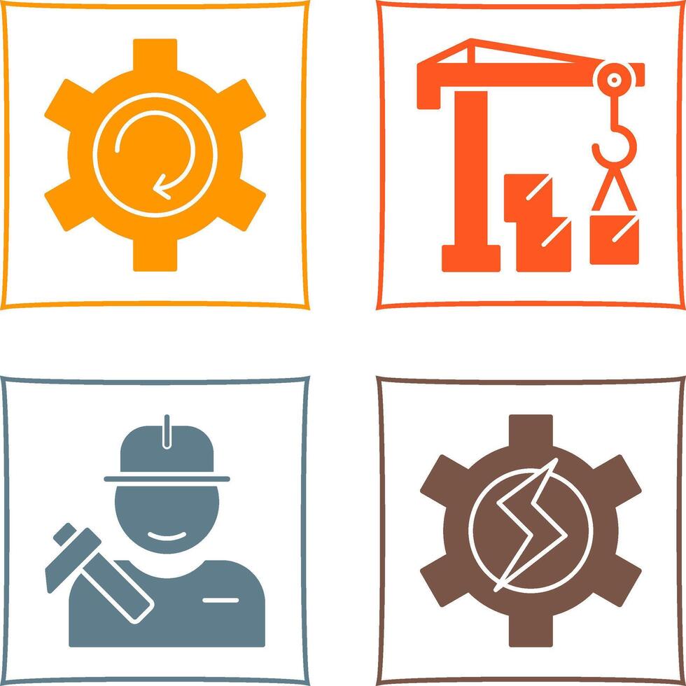 Upgrade and Robotic Arm Icon vector