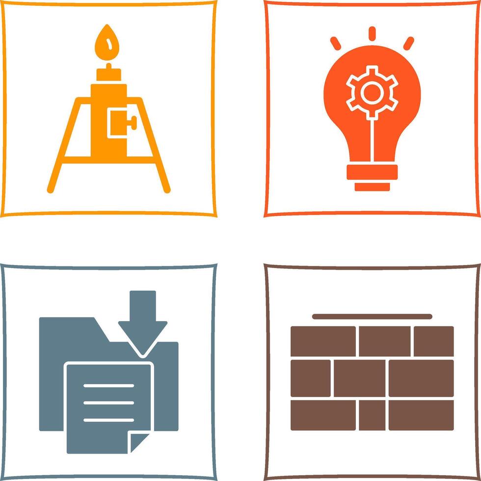 Burner and Idea Icon vector